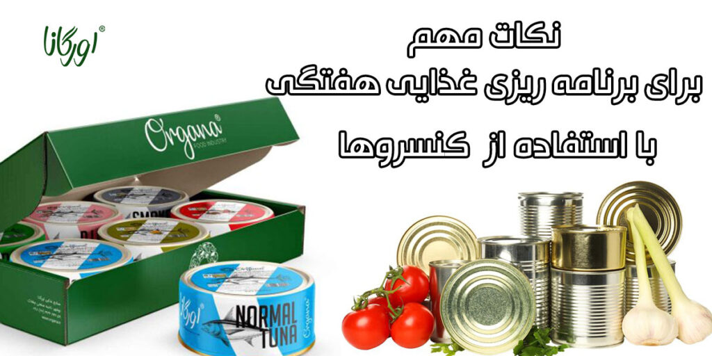 نکات مهم برای برنامه ریزی غذایی هفتگی با استفاده از کنسروها