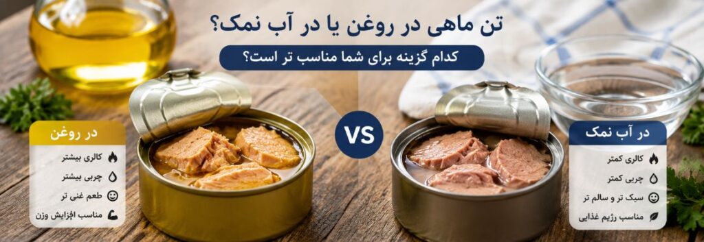 تن ماهی در آب نمک