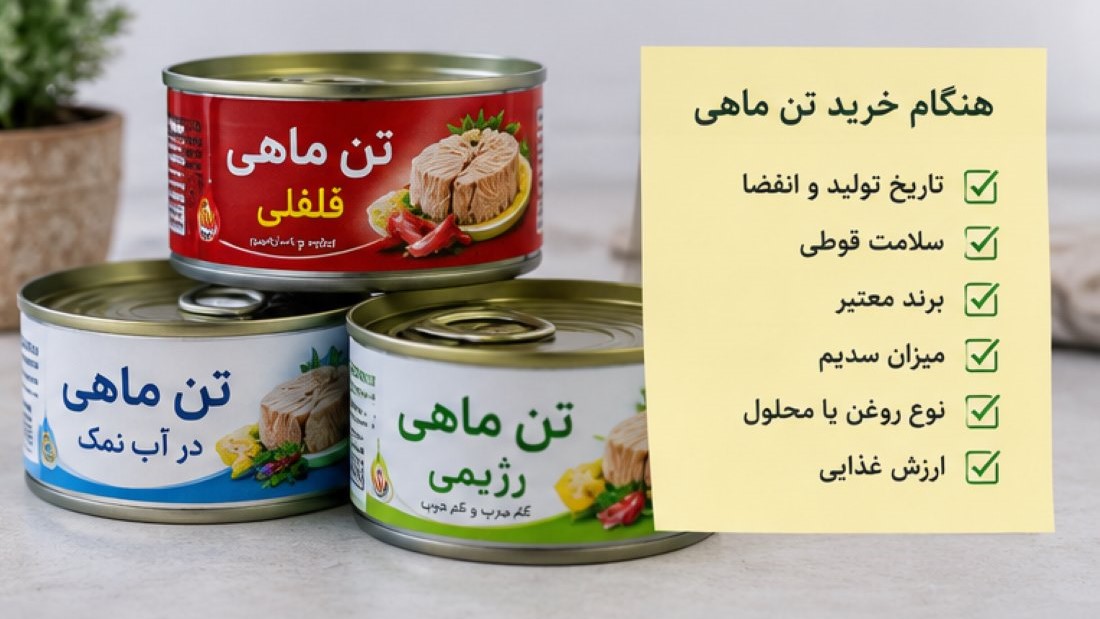 تن ماهی در آب نمک